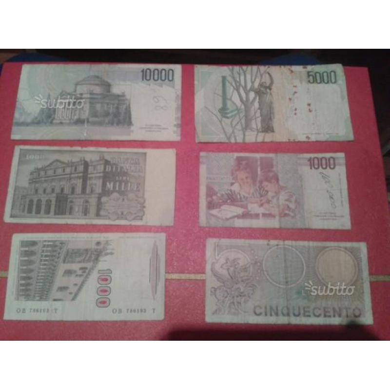 Lotto banconote lire