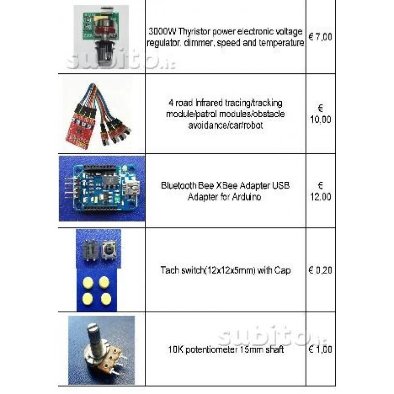 Arduino, shield, bread board, sensori, LCD, TFT