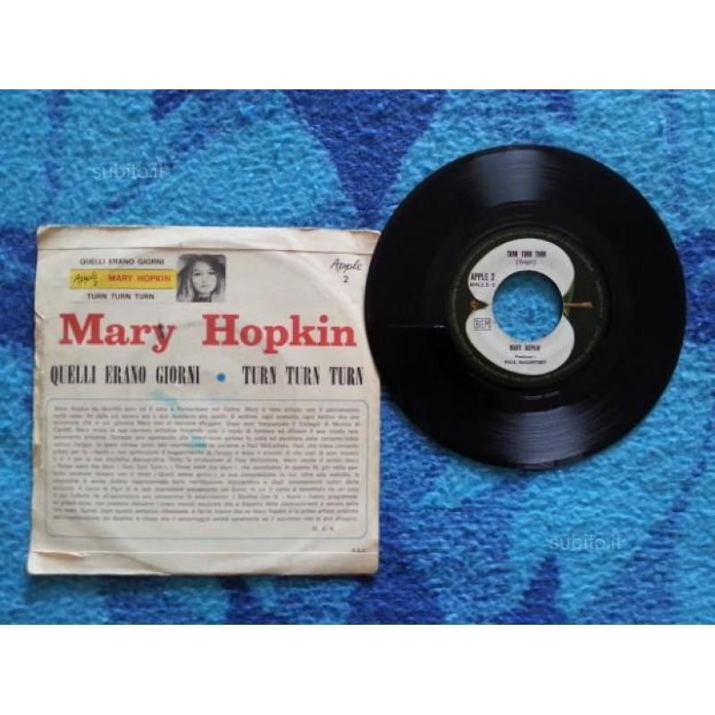 Mary Hopkin "quelli erano giorni" (45 giri)