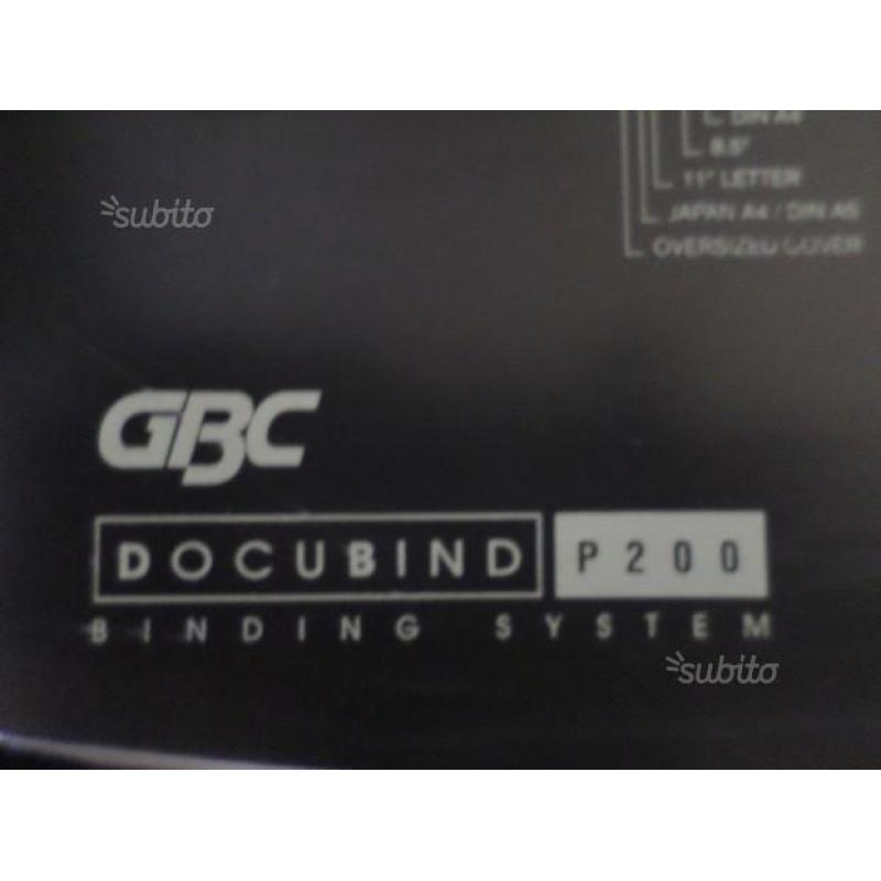 Rilegatrice GBC DocuBind , Binding System mod.P200
