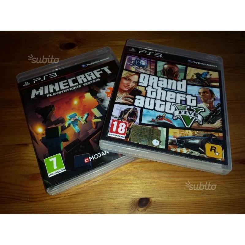 PS3 (320 Giga) + GTA 5 e Minecraft