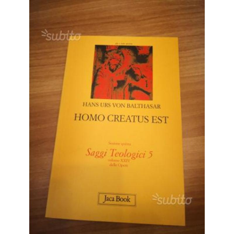 Balthasar Homo Creatus Est ed. Jaca Book